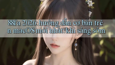 88fa 2026 hướng dẫn cơ bản trên macOS mới nhất khi sáng sớm