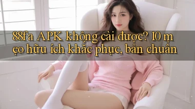 88fa APK không cài được 10 mẹo hữu ích khắc phục, bản chuẩn
