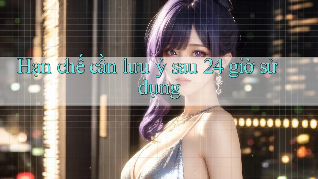 Hạn chế cần lưu ý sau 24 giờ sử dụng