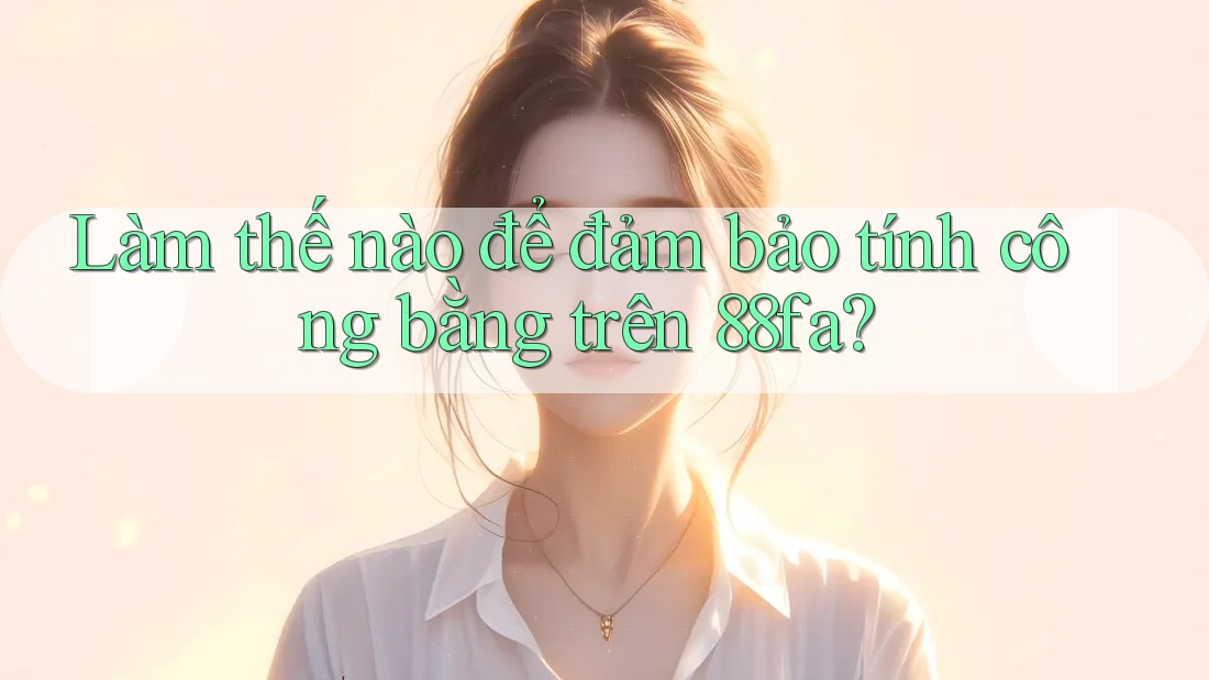 Làm thế nào để đảm bảo tính công bằng trên 88fa? Làm thế nào để đảm bảo tính công bằng trên 88fa?