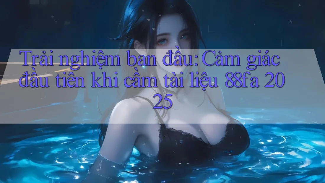Trải nghiệm ban đầu: Cảm giác đầu tiên khi cầm tài liệu 88fa 2025